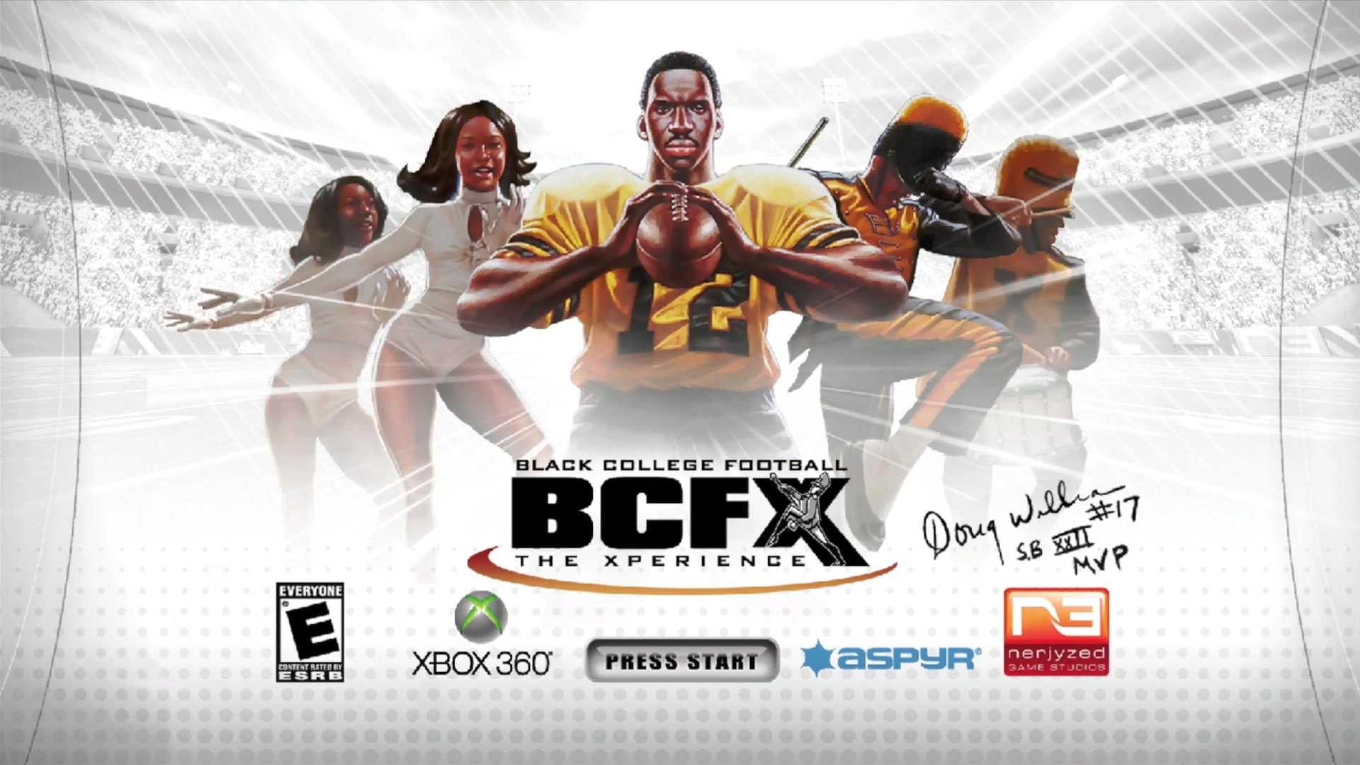 Black College Football: The Xperience title screen for Xbox 360